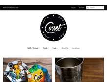 Tablet Screenshot of cossetbathandbody.com